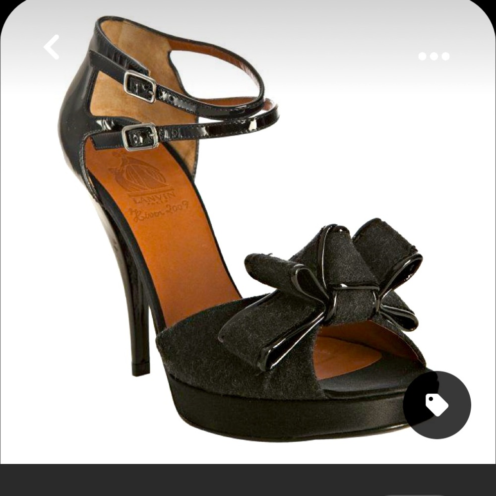 LANVIN, heels,  patent leather. Wool